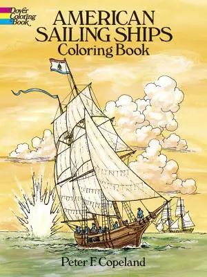 Kolorowanka z amerykańskimi żaglowcami - American Sailing Ships Coloring Book