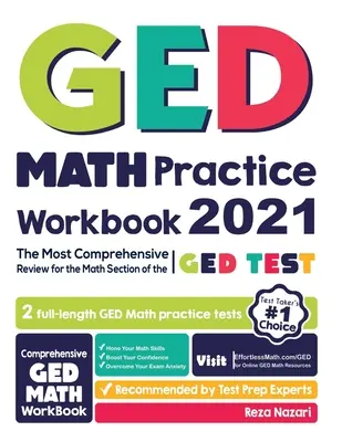 Zeszyt ćwiczeń z matematyki GED: Najbardziej kompleksowy przegląd sekcji matematycznej testu GED - GED Math Practice Workbook: The Most Comprehensive Review for the Math Section of the GED Test