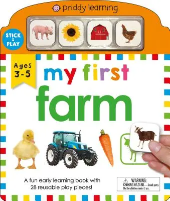 Moja pierwsza zabawa i nauka: Farma: Zabawna książeczka do wczesnej nauki z 28 elementami do zabawy wielokrotnego użytku - My First Play and Learn: Farm: A Fun Early Learning Book with 28 Reusable Play Pieces