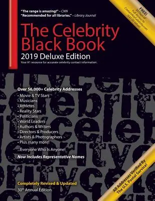 The Celebrity Black Book 2019 (Deluxe Edition): Ponad 56 000 zweryfikowanych adresów celebrytów do zbierania autografów i pamiątek, zbierania funduszy non-profit, celebrytów - The Celebrity Black Book 2019 (Deluxe Edition): Over 56,000+ Verified Celebrity Addresses for Autographs & Memorabilia, Nonprofit Fundraising, Celebri