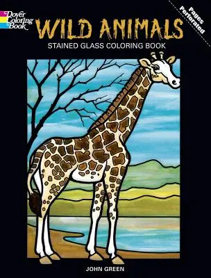 Kolorowanka z dzikimi zwierzętami - Wild Animals Stained Glass Coloring Book