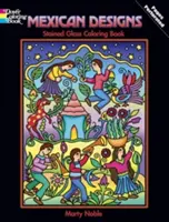 Kolorowanka Meksykańskie wzory witrażowe - Mexican Designs Stained Glass Coloring Book