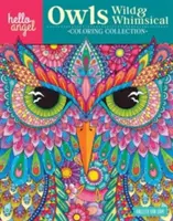 Kolekcja dzikich i kapryśnych kolorowanek Hello Angel Owls - Hello Angel Owls Wild & Whimsical Coloring Collection