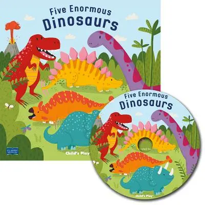 Pięć ogromnych dinozaurów [z płytą CD (audio)] - Five Enormous Dinosaurs [With CD (Audio)]