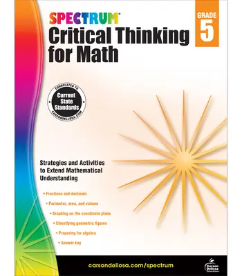 Krytyczne myślenie Spectrum dla matematyki, klasa 5 - Spectrum Critical Thinking for Math, Grade 5