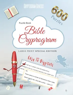 Puzzle Book Bible Cryptogram Large Print Special Edition: Kryptogramy Biblijne, Kryptogramy Biblijne Puzzle, Kryptogramy Biblijne Cytaty - Kompletny Se - Puzzle Book Bible Cryptogram Large Print Special Edition: Bible Cryptograms, Cryptogram Bible Puzzle Books, Cryptograms Bible Quotes - The Complete Se
