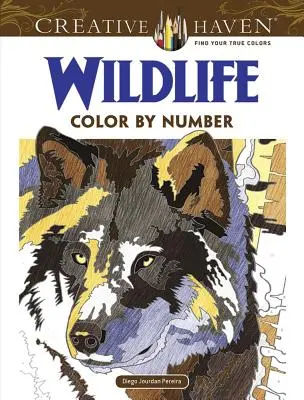 Kolorowanka Creative Haven Dzikie zwierzęta według numerów - Creative Haven Wildlife Color by Number Coloring Book