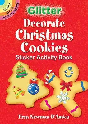 Książka z naklejkami do dekorowania świątecznych ciasteczek z brokatem - Glitter Decorate Christmas Cookies Sticker Activity Book