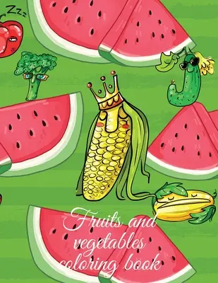 Kolorowanka z owocami i warzywami - Fruits and vegetables coloring book