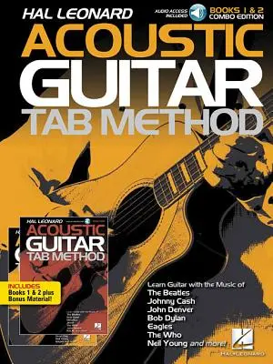 Hal Leonard Acoustic Guitar Tab Method - Combo Edition: Książki 1 i 2 z dźwiękiem online oraz materiałami bonusowymi - Hal Leonard Acoustic Guitar Tab Method - Combo Edition: Books 1 & 2 with Online Audio, Plus Bonus Material