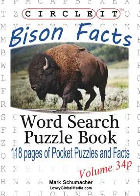 Zakreśl to, Fakty o żubrach, Kieszonkowe, Wyszukiwanie słów, Książka z łamigłówkami - Circle It, Bison Facts, Pocket Size, Word Search, Puzzle Book