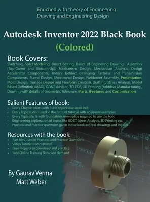 Autodesk Inventor 2022 Czarna książka (kolorowa) - Autodesk Inventor 2022 Black Book (Colored)