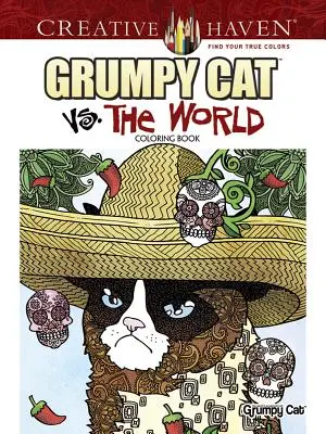 Kolorowanka Creative Haven Zrzędliwy kot kontra świat - Creative Haven Grumpy Cat vs. the World Coloring Book