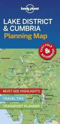 Lonely Planet Kraina Jezior i Cumbria Mapa planowania 1 - Lonely Planet Lake District & Cumbria Planning Map 1