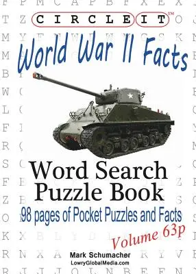 Kółko i krzyżyk, fakty dotyczące II wojny światowej, kieszonkowe, wyszukiwanie słów, książka z łamigłówkami - Circle It, World War II Facts, Pocket Size, Word Search, Puzzle Book