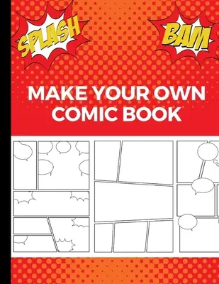 Stwórz własny komiks: Sztuka i rysowanie pasków komiksowych, świetny prezent dla kreatywnych dzieci - czerwony - Make Your Own Comic Book: Art and Drawing Comic Strips, Great Gift for Creative Kids - Red