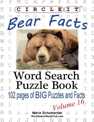 Krąg, Fakty o niedźwiedziach, Wyszukiwanie słów, Puzzle Book - Circle It, Bear Facts, Word Search, Puzzle Book