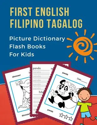 First English Filipino Tagalog Picture Dictionary Flash Books For Kids: Nauka dwujęzycznych podstawowych słów zwierząt, budowanie słownictwa, gry karciane. Często