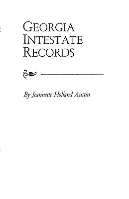 Akta stanu Georgia - Georgia Intestate Records