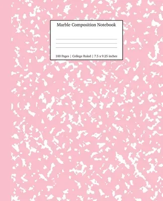 Marble Composition Notebook College Ruled: Zeszyty z różowym marmurem, przybory szkolne, zeszyty szkolne - Marble Composition Notebook College Ruled: Pink Marble Notebooks, School Supplies, Notebooks for School