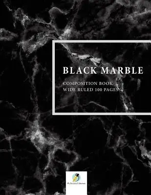 Czarny marmurowy zeszyt z szerokimi liniami 100 stron - Black Marble Composition Book Wide Ruled 100 Pages