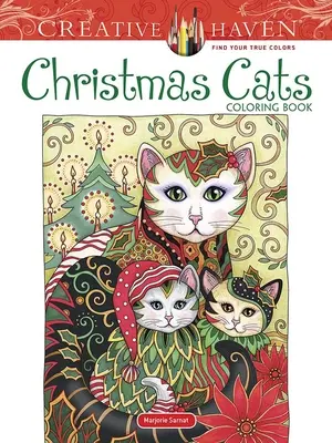 Kolorowanka Creative Haven Świąteczne koty - Creative Haven Christmas Cats Coloring Book