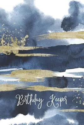 Pojemnik na urodziny: Niebiesko-złota farba przypominająca o ważnych datach