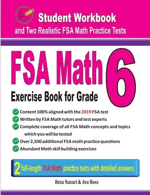 Zeszyt ćwiczeń z matematyki FSA dla klasy 6: Zeszyt ćwiczeń dla ucznia i dwa realistyczne testy matematyczne FSA - FSA Math Exercise Book for Grade 6: Student Workbook and Two Realistic FSA Math Tests