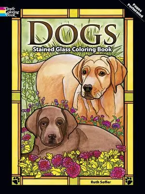 Kolorowanka z witrażami dla psów - Dogs Stained Glass Coloring Book