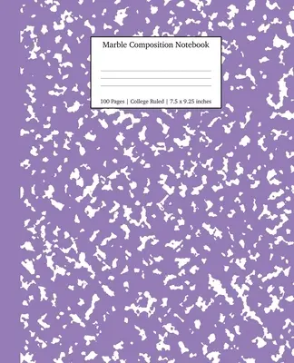 Marble Composition Notebook College Ruled: Lavender Marble Notebooks, przybory szkolne, zeszyty do szkoły - Marble Composition Notebook College Ruled: Lavender Marble Notebooks, School Supplies, Notebooks for School