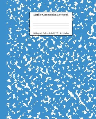 Marble Composition Notebook College Ruled: Niebieskie marmurowe zeszyty, przybory szkolne, zeszyty do szkoły - Marble Composition Notebook College Ruled: Blue Marble Notebooks, School Supplies, Notebooks for School