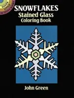 Kolorowanka z płatkami śniegu - Snowflakes Stained Glass Coloring Book