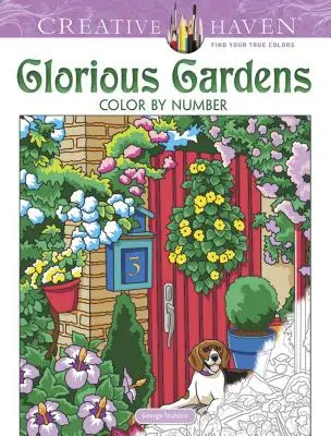 Kolorowanka Creative Haven Glorious Gardens Koloruj według numerów - Creative Haven Glorious Gardens Color by Number Coloring Book
