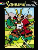 Kolorowanka z witrażami Samuraj - Samurai Stained Glass Coloring Book