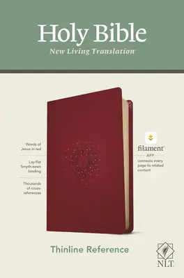 NLT Thinline Reference Bible, Filament Enabled Edition (czerwone litery, skóropodobne, jagodowe) - NLT Thinline Reference Bible, Filament Enabled Edition (Red Letter, Leatherlike, Berry)