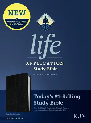 KJV Life Application Study Bible, wydanie trzecie (czerwona litera, skóra klejona, czarna) - KJV Life Application Study Bible, Third Edition (Red Letter, Bonded Leather, Black)