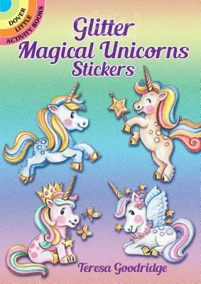 Brokatowe naklejki z magicznymi jednorożcami - Glitter Magical Unicorns Stickers