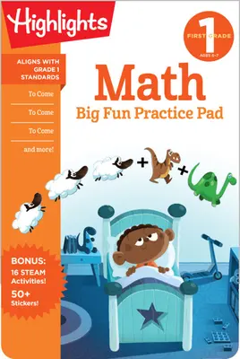 Matematyka w pierwszej klasie - zestaw ćwiczeń - First Grade Math Big Fun Practice Pad