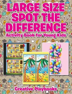 Duży rozmiar Spot the Difference Activity Book dla małych dzieci - Large Size Spot the Difference Activity Book for Young Kids