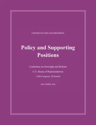 Polityka rządu Stanów Zjednoczonych i stanowiska wspierające (Plum Book) 2020 - United States Government Policy and Supporting Positions (Plum Book) 2020