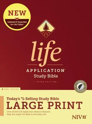 NIV Life Application Study Bible, wydanie trzecie, duży druk (czerwona litera, twarda oprawa, z indeksem) - NIV Life Application Study Bible, Third Edition, Large Print (Red Letter, Hardcover, Indexed)