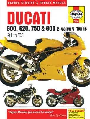 Ducati 600, 620, 750 i 900 2-zaworowe silniki V-Twins '91 do '05 - Ducati 600, 620, 750 & 900 2-Valve V-Twins '91 to '05