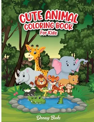 Kolorowanka ze słodkimi zwierzętami dla dzieci - Cute Animal Coloring Book For Kids