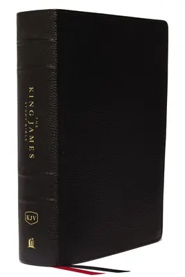 Biblia Króla Jakuba, prawdziwa skóra, czarna, z indeksem, wydanie w pełnym kolorze - The King James Study Bible, Genuine Leather, Black, Indexed, Full-Color Edition