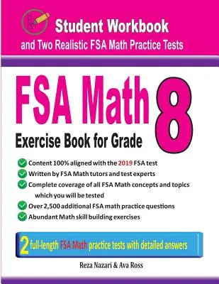 Zeszyt ćwiczeń z matematyki FSA dla klasy 8: Zeszyt ćwiczeń dla uczniów i dwa realistyczne testy matematyczne FSA - FSA Math Exercise Book for Grade 8: Student Workbook and Two Realistic FSA Math Tests