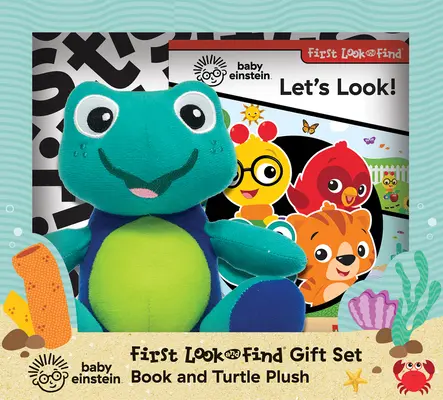 Baby Einstein: Zestaw upominkowy First Look and Find: Książka i pluszowy żółw - Baby Einstein: First Look and Find Gift Set: Book and Turtle Plush