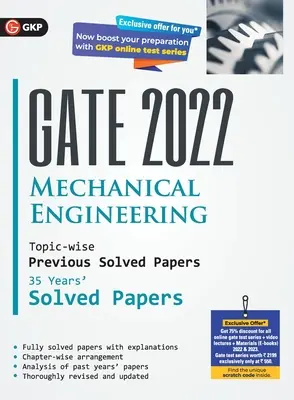 GATE 2022 Inżynieria mechaniczna - 35 lat tematycznych poprzednich rozwiązanych dokumentów (G K Publications (P) Ltd) - GATE 2022 Mechanical Engineering - 35 Years Topic-wise Previous Solved Papers (G K Publications (P) Ltd)