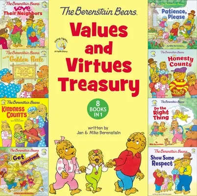 Skarbiec wartości i cnót misiów Berenstainów: 8 książek w 1 - The Berenstain Bears Values and Virtues Treasury: 8 Books in 1