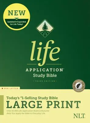 NLT Life Application Study Bible, wydanie trzecie, duży druk (czerwona litera, twarda oprawa, z indeksem) - NLT Life Application Study Bible, Third Edition, Large Print (Red Letter, Hardcover, Indexed)