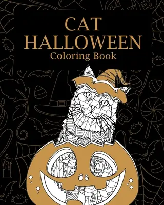 Kolorowanka z kotem na Halloween - Cat Halloween Coloring Book